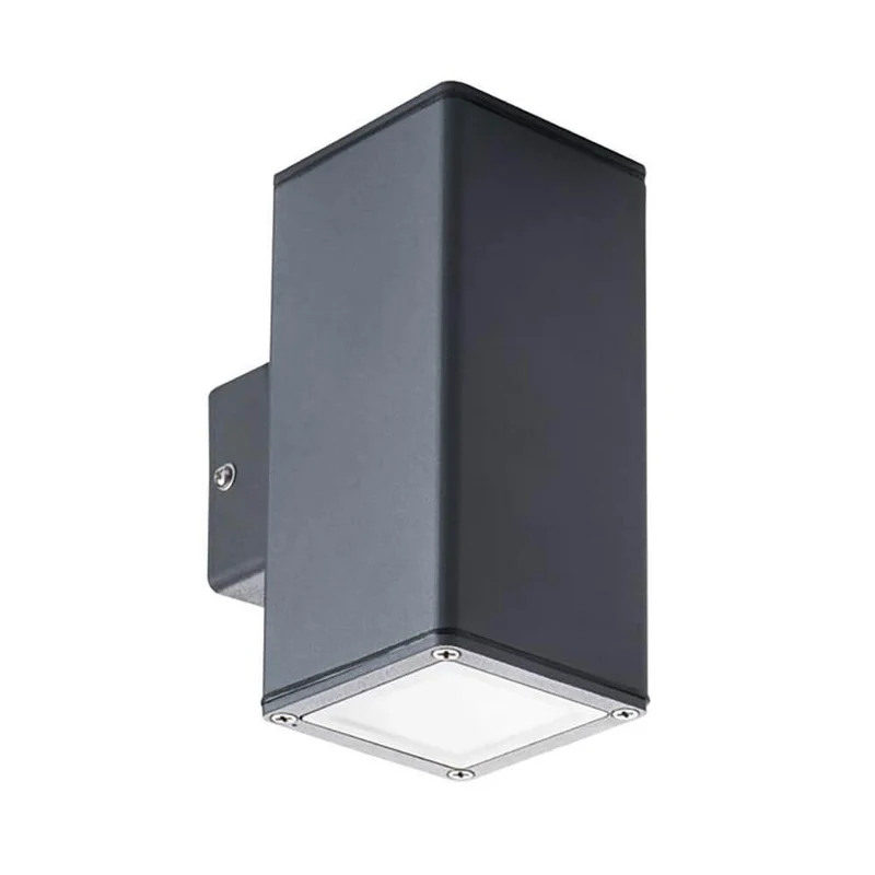 Eckige Außenwandlampe Gori Up&Down IP44 Anthrazit