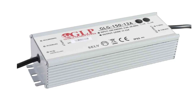 LED-Netzteil, 150 W, 12 V DC, 12,5 A, IP65, CV+CC