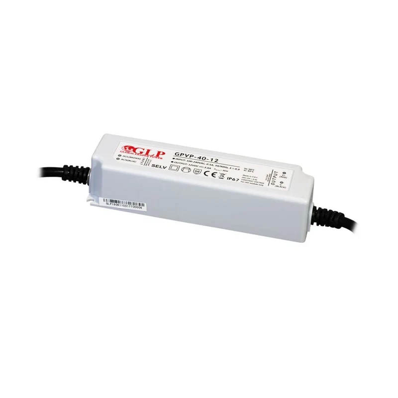 LED-Netzteil, 40 W, 12 V DC, 2 A, IP67, PFC Funktion