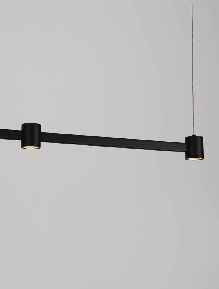 Puize LED Pendelleuchte 4-flammig 3000K Schwarz