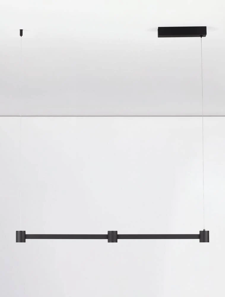 Puize LED Pendelleuchte 3-flammig 3000K Schwarz