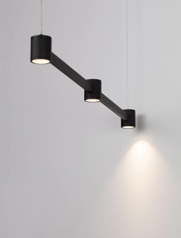 Puize LED Pendelleuchte 3-flammig 3000K Schwarz