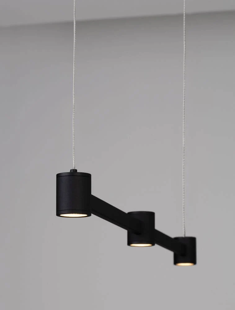 Puize LED Pendelleuchte 3-flammig 3000K Schwarz