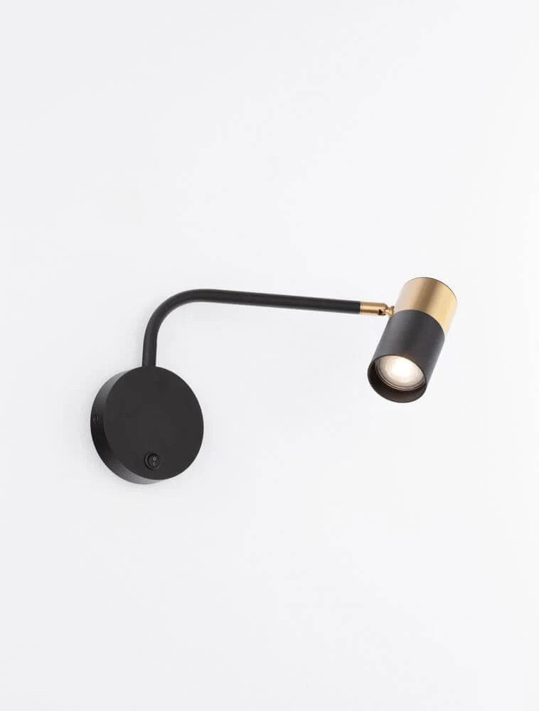 Pongo Wandleuchte Schwarz, Gold