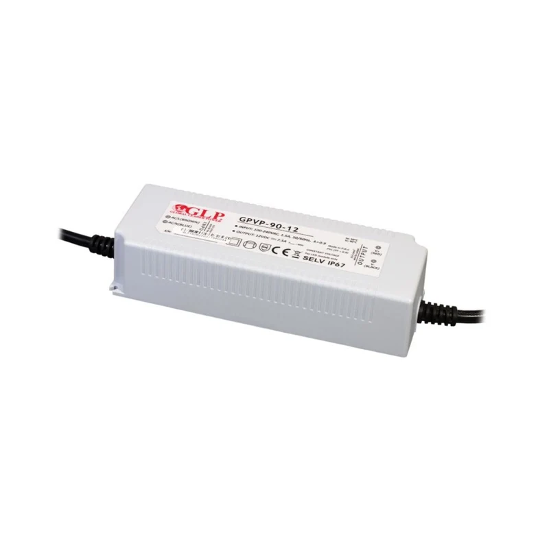 LED-Netzteil, 90 W, 12 V DC, 2 A, IP67, PFC Funktion