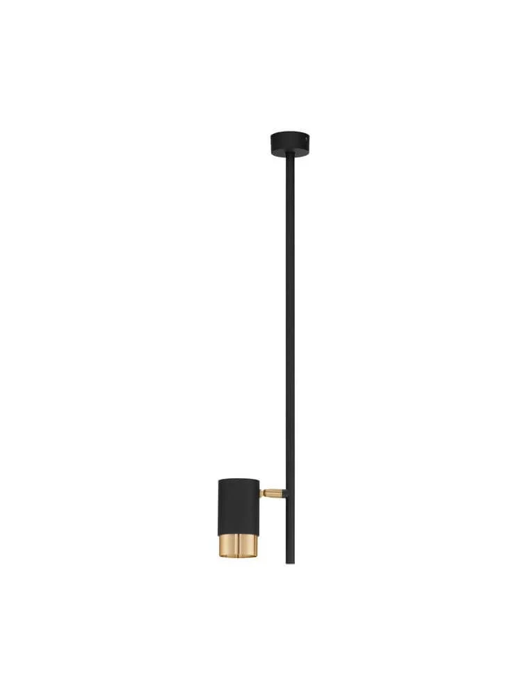 Pongo Pendelleuchte Deckenaufbau 1-flammig Ø 5,9cm Schwarz, Gold