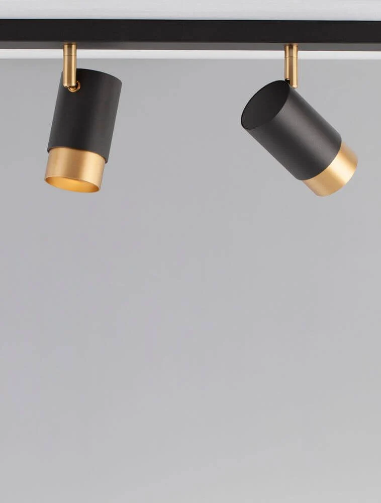 Pogno Deckenleuchte 4-flammig Schwarz, Gold