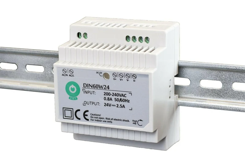 DIN60: Schaltnetzteil, Hutschiene 60 W Serie, Konstantspannung, 24 V DC / 2,5 mA