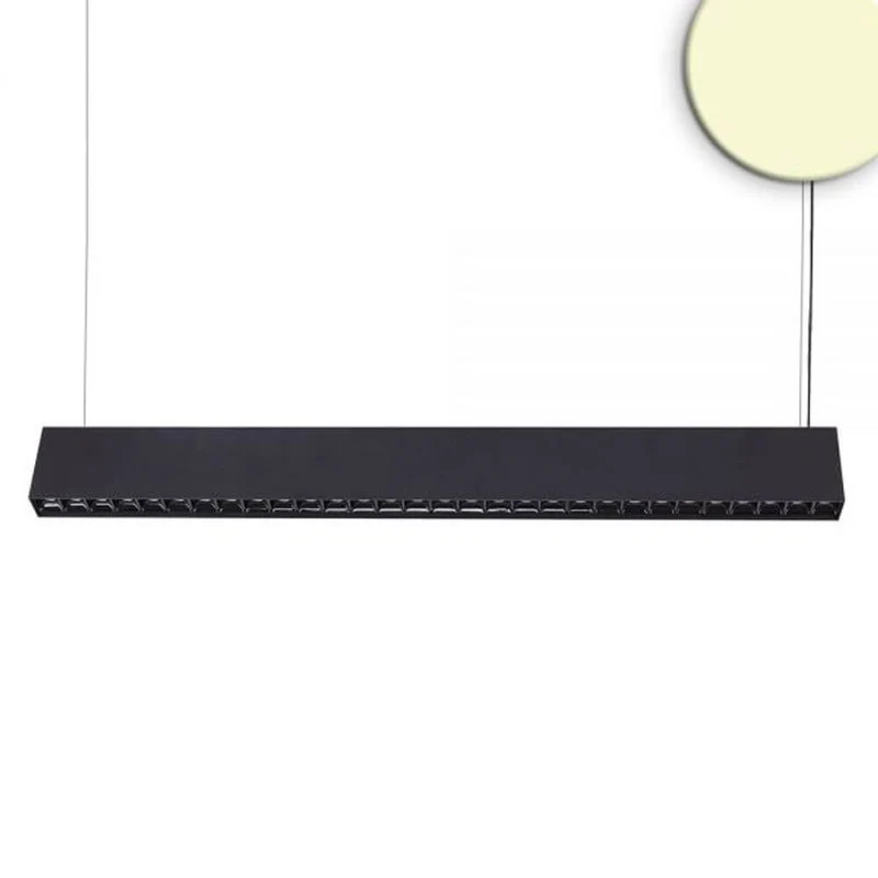 LED Hängeleuchte Up+Down Raster 2900lm schwarz UGR<6 3000K Dimmbar