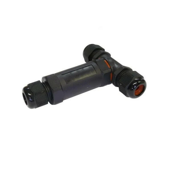 3 Wege Anschlussdose T-Form für externe Verkabelung, IP-68 wasserdicht, flammsicher, 0,5-2,5mm², 450