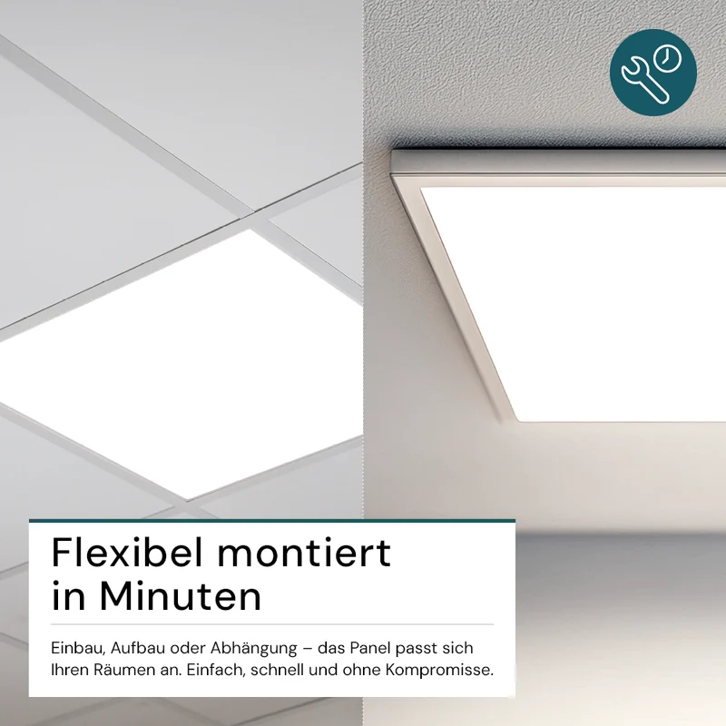 6er Pack LED BackLit Panel, 62x62, 40W, 4400 lm, 4000K, 110°, IP44