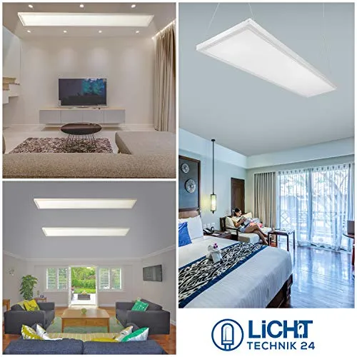 6er Pack LED-Panels, Backlit, 36 W, 120x30 cm, 4000K