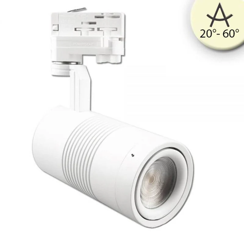 3-Phasen Strahler für Obst und Gemüse fokussierbar 35W 20°-60° Weiß