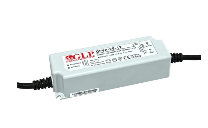 LED-Netzteil, 25 W, 12 V DC, 2 A, IP67, PFC Funktion