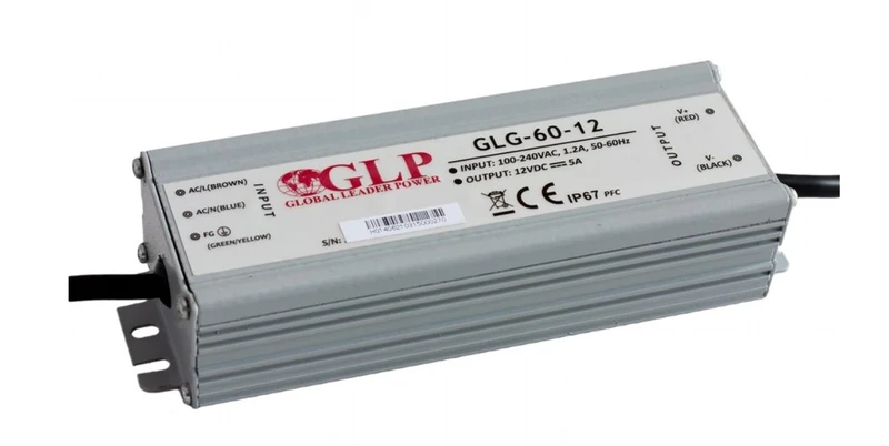 LED-Netzteil, 60 W, 12 V DC, 5 A, IP67, CV+CC