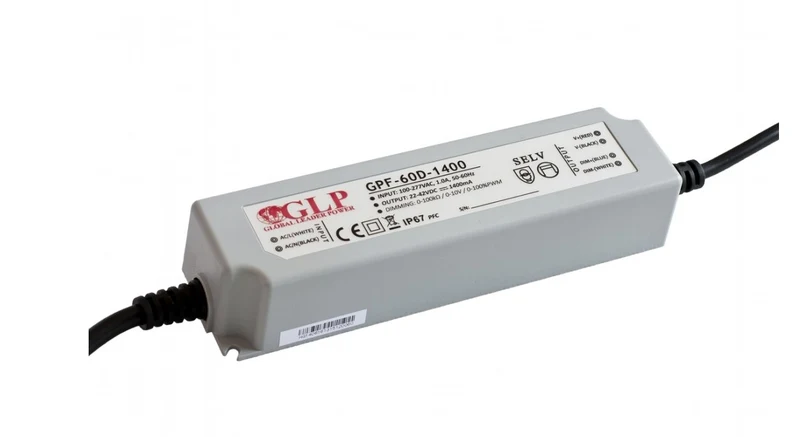 LED-Netzteil, 58,8 W, 14-28 V DC, 2100 mA, IP67, CV+CC, dimmbar