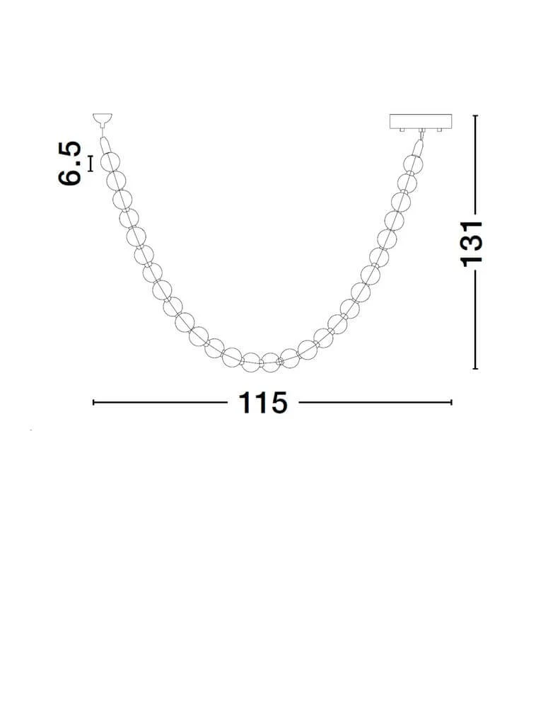 Perla LED Deckenleuchte 42-flammig 3000K Gold