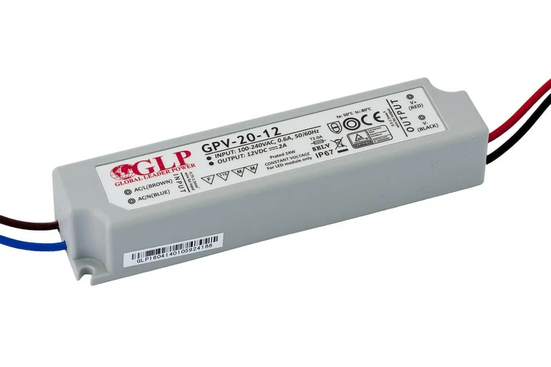 GPV-20: LED-Netzteil, 20 W Serie, IP67, 12 V DC / 2 A