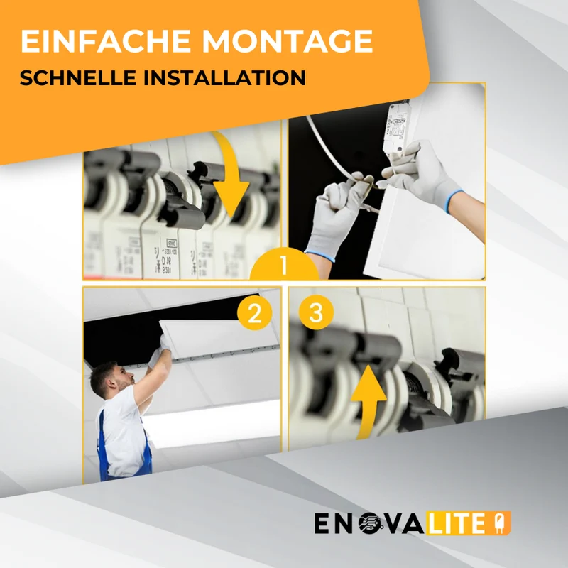 5er Pack LED Panelleuchte 120x30 cm, 36 W, 3.600 lm, 3000 K (warmweiß)