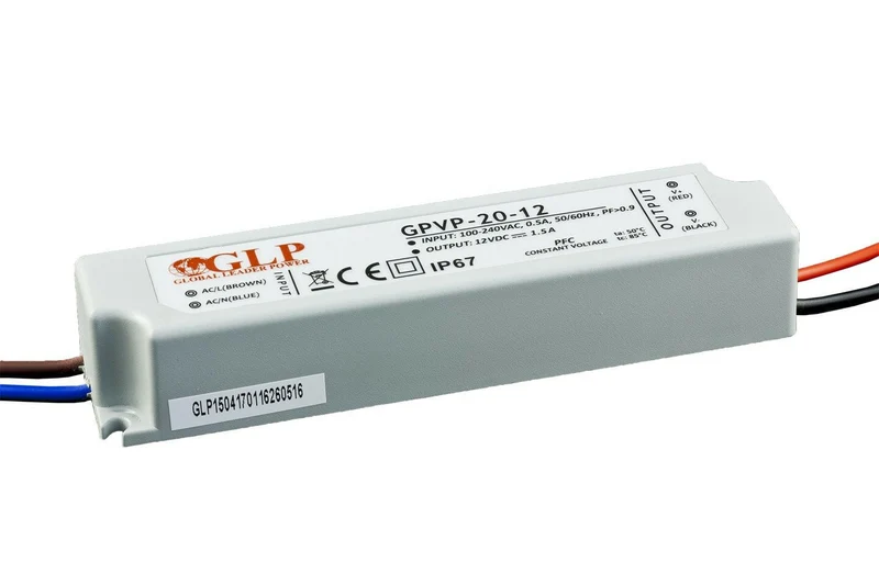 GPC-20: LED-Netzteil, 20 W Serie, IP67, konstant Strom, 9-48 V DC / 350 mA