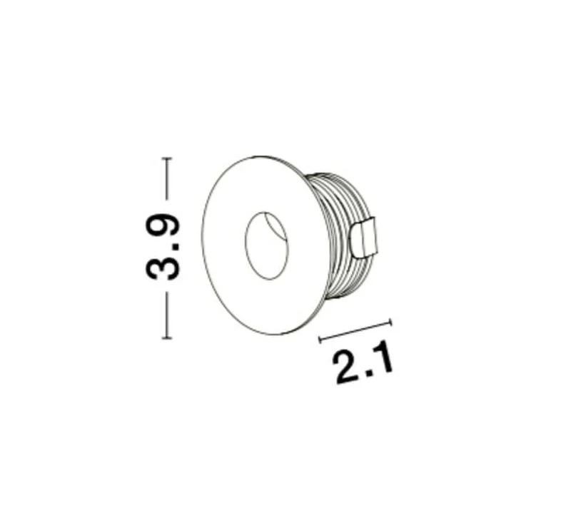 Passagio LED Außenwandeinbauleuchte Ø 3,9cm Lichtauslass Rund 3000K Weiß IP54