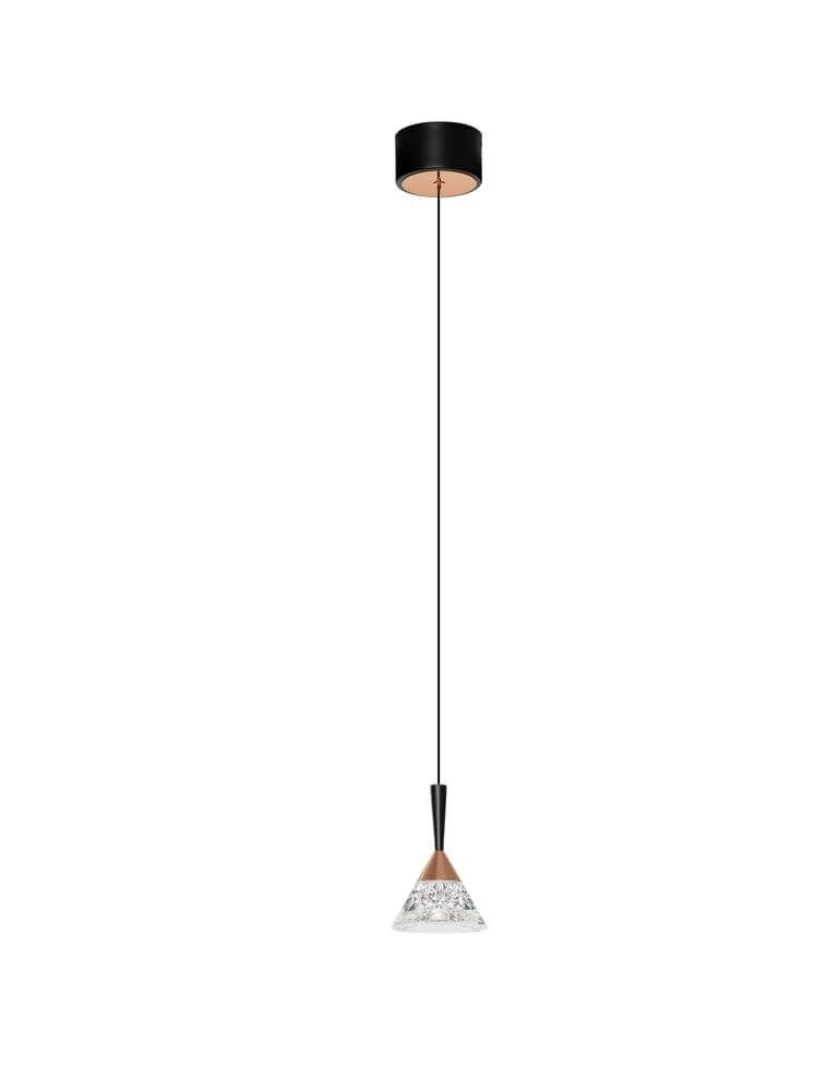 Paluz LED Pendelleuchte Ø 10,5cm 3000K Schwarz, Roségold