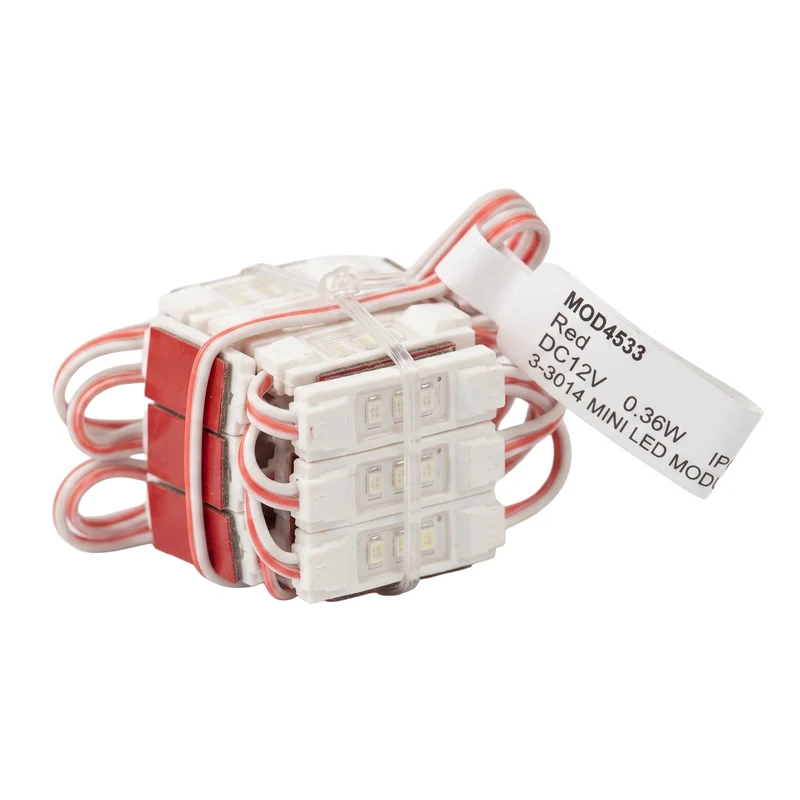 LED-SMD 3 Modul, 3014, 0,36 W, 30 lm, IP65, rote Lichtfarbe