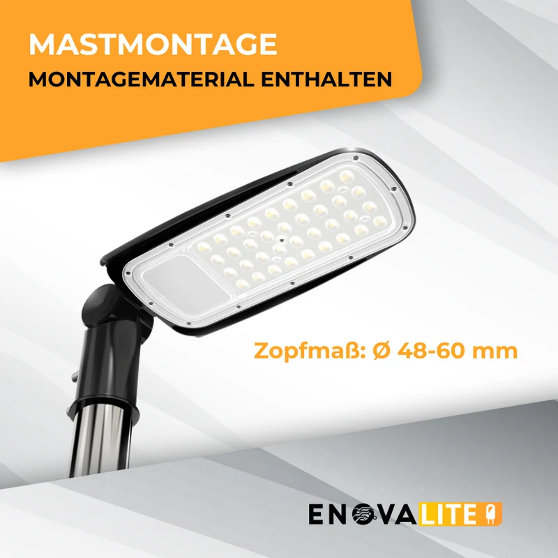 LED-Straßenleuchte, 50 W, 7000 lm, 5000 K (neutralweiß), IP65