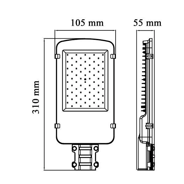 LED Straßenlampe, 2000 lm, 20 W, IP65, 6000 K