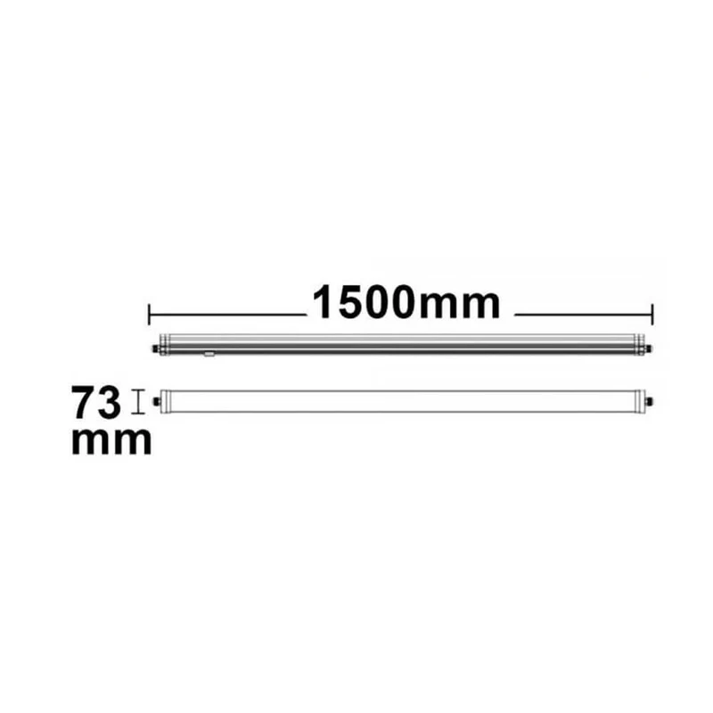LED Power Linienleuchte 150cm Wannenleuchte 7500lm IP66 Neutralweiß