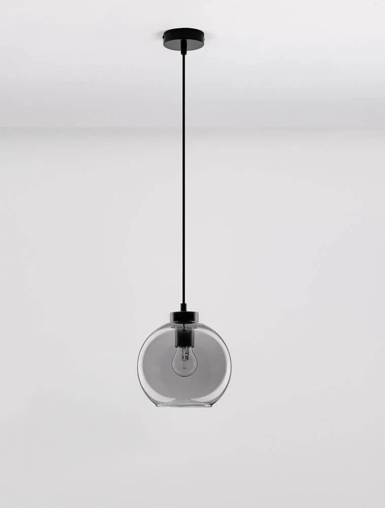 Palmer Pendelleuchte Ø 20cm Schwarz, Rauch