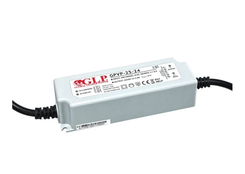 LED-Netzteil, 25 W, 24 V DC, 1 A, IP67, PFC Funktion