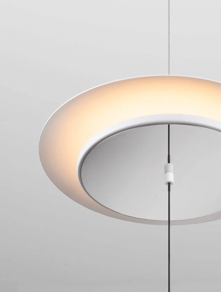 Olos LED Deckenleuchte 3000K Netzstecker Weiß,Chrom
