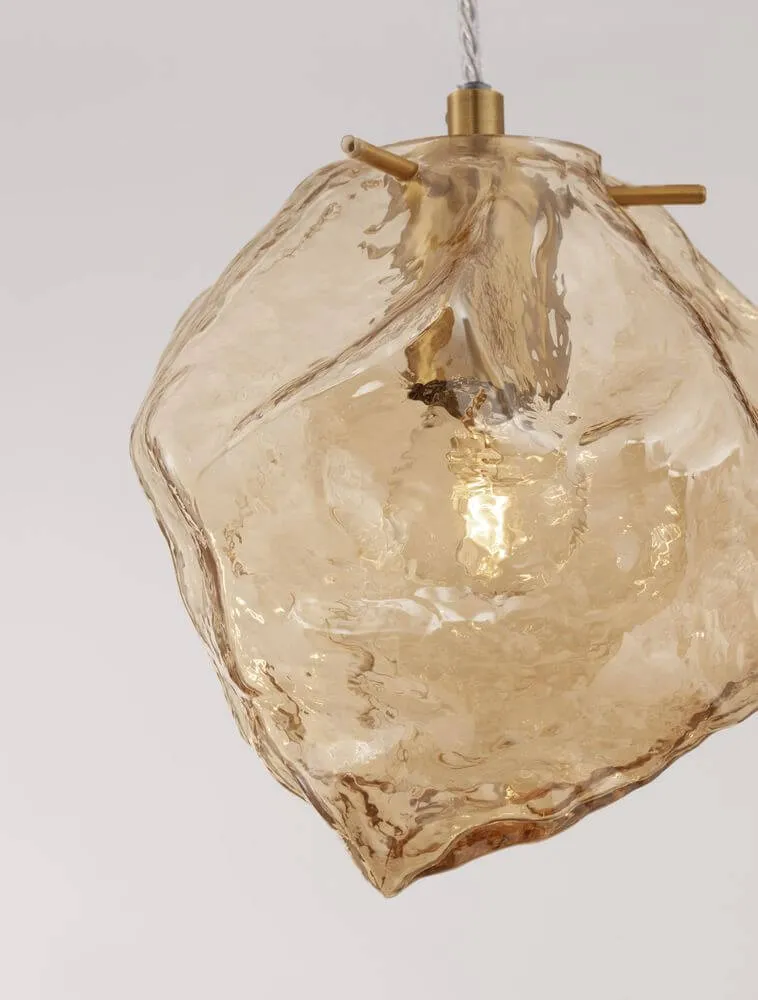 Odelle Pendelleuchte Ø 18cm Gold, Bernstein