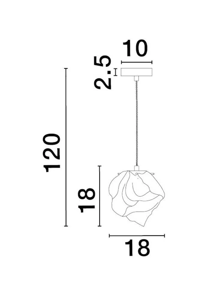 Odelle Pendelleuchte Ø 18cm Gold, Bernstein