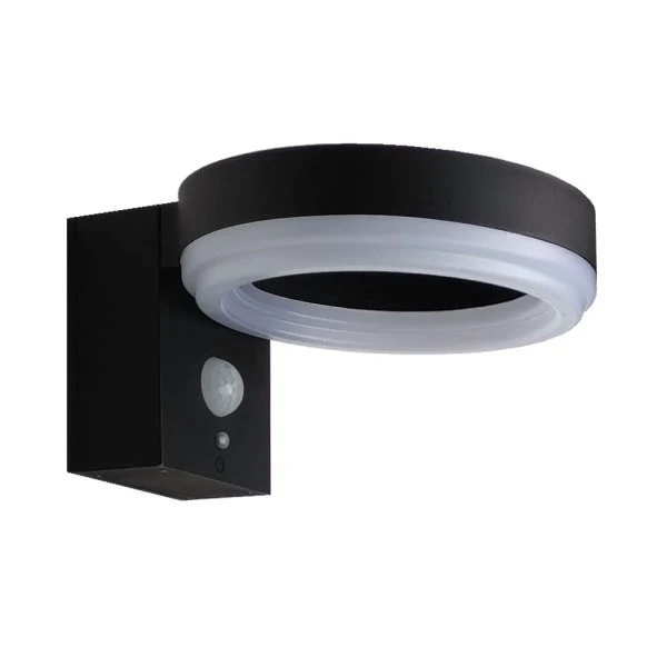 LED-Solarleuchte, Wandleuchte, 6 W, Bewegungsmelder, rund