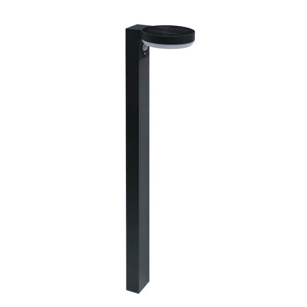 LED-Solarleuchte, Sockelwegeleuchte, 6 W, Bewegungsmelder, rund