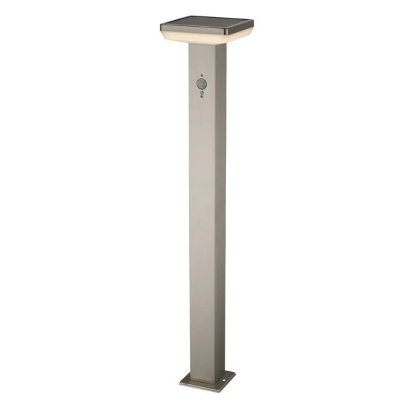LED-Solarleuchte, Sockelwegeleuchte, 4,4 W, Bewegungsmelder, eckig