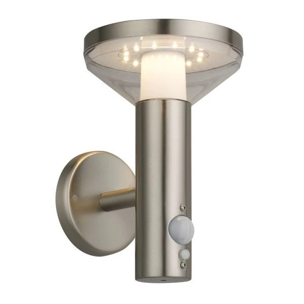 LED-Solarleuchte, Wandleuchte, 2 W, Bewegungsmelder, rund