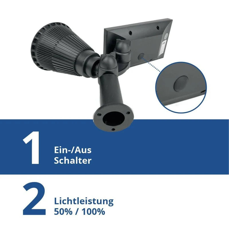 4er-Pack LED Solar-Gartenspot, mit Spieß, 1,5 W, 6000 K, schwarz