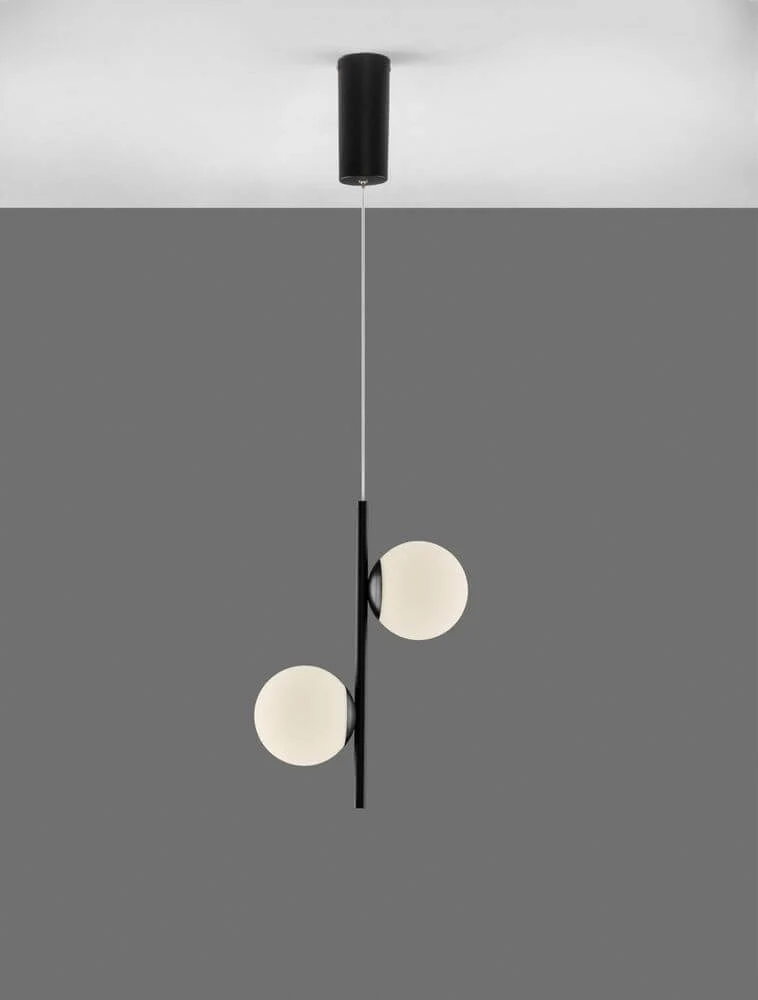 Nuvole LED Pendelleuchte 2-flammig 3000K Schwarz, Weiß