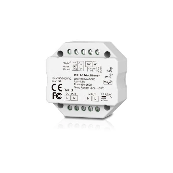 LED Triac RF u. WiFi Controller, 1,5A, 1Kanal