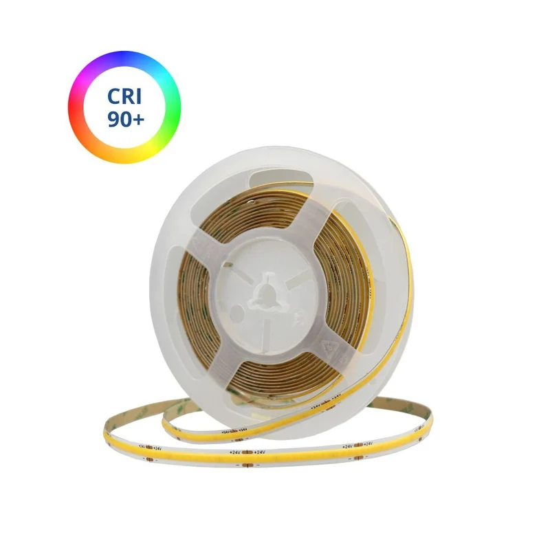LED COB Leuchtstreifen mit 512 LEDs/m, 12 W/m, 1100 lm/m, Ra: >90, 6000K, 5 m