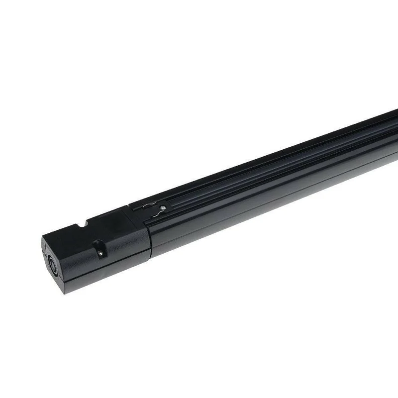 3-Phasen-Schiene für LED-Schienenleuchte, schwarz, 1m, inkl. Endeinspeisung und Endkappe
