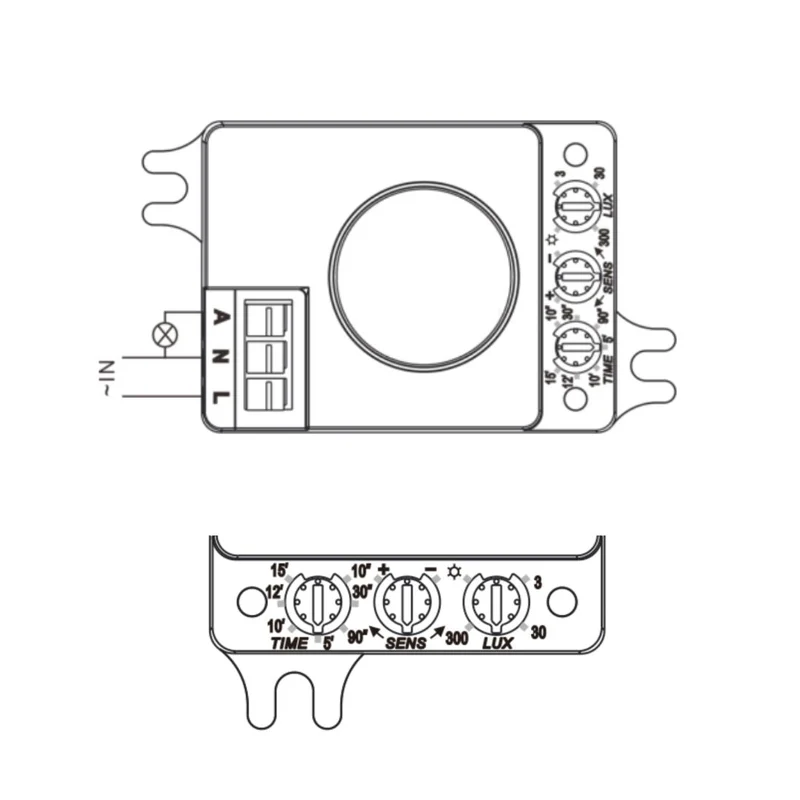 Präzisions-Bewegungsmelder mit 5.8GHz HF Radar-Funktion, flach