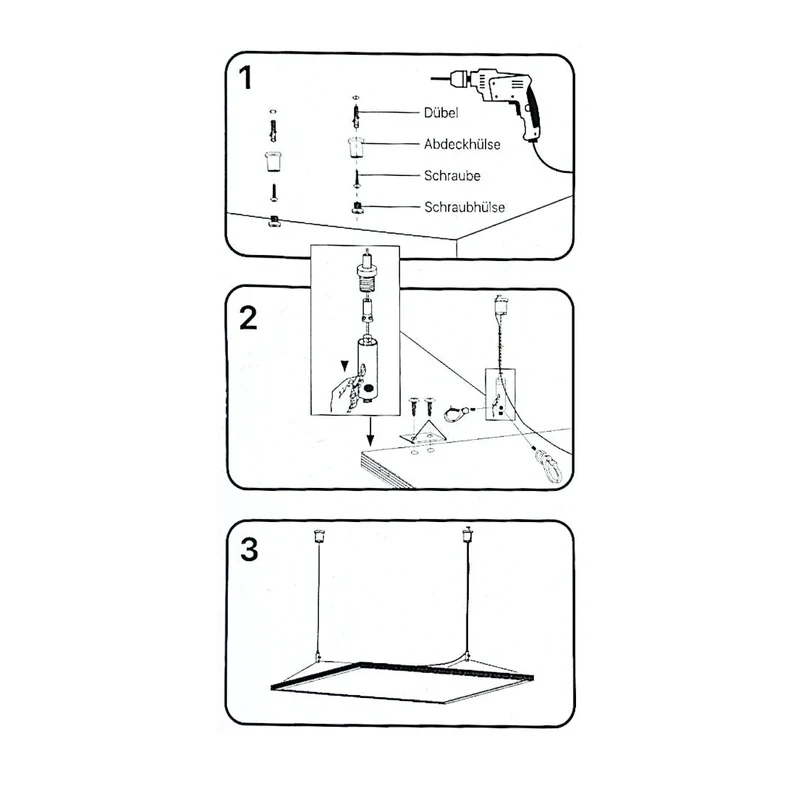 LED-Panel Aufhängung