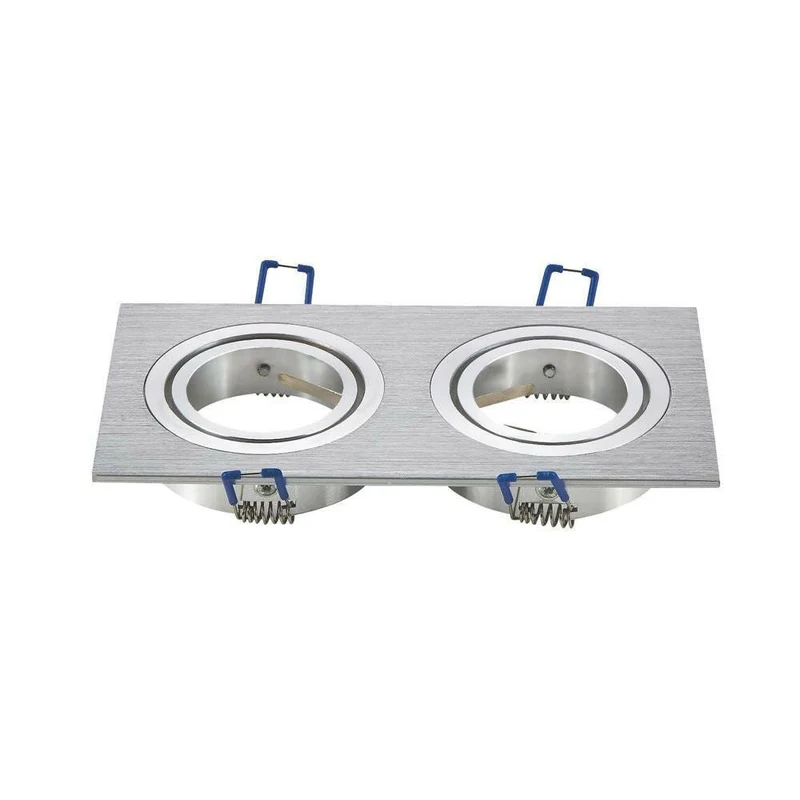2er-Pack Einbauringe für GU10/MR16 Leuchtmittel, silber