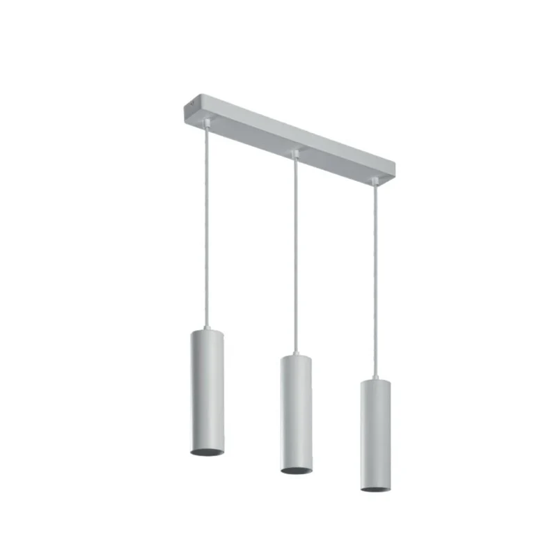Hängeleuchte für 3xGU10-Leuchtmittel, Alu, Röhrenform, weiß