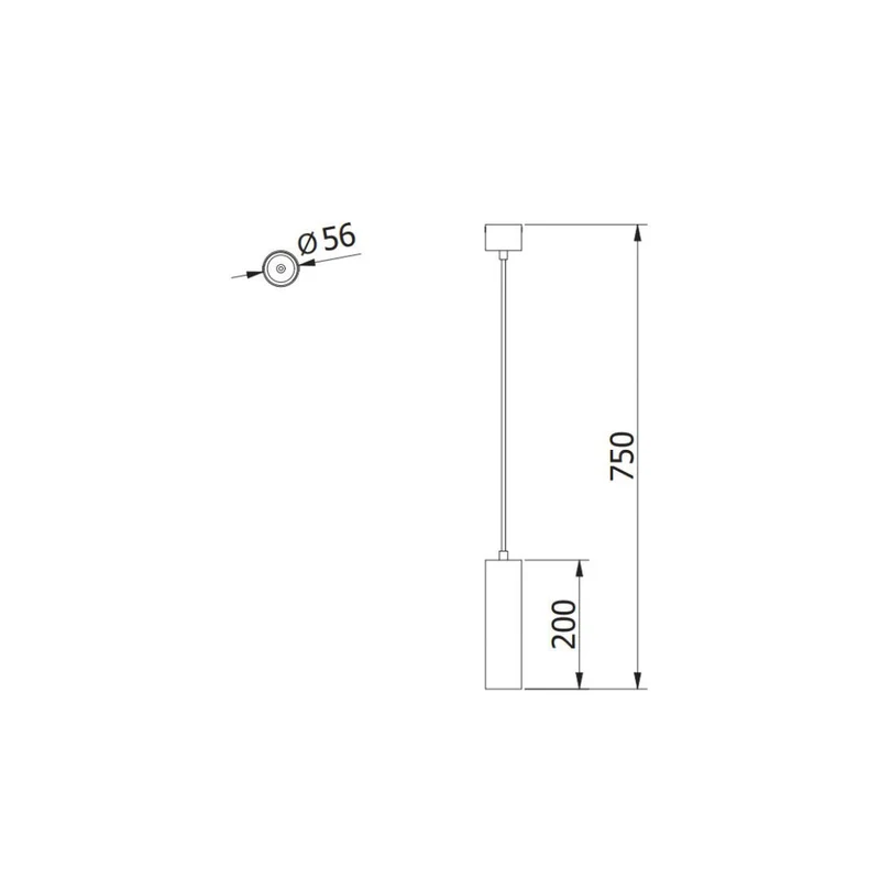 Hängeleuchte für GU10- /MR16-Leuchtmittel, Alu, Röhrenform, weiß