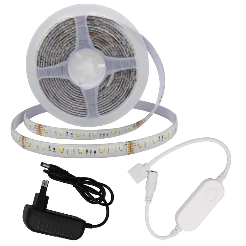 LED-Leuchtstreifen Set, RGB+CCT, 12 V, 5050 + 2835, Netzteil + ALEXA + GOOGLE Home, 3 m